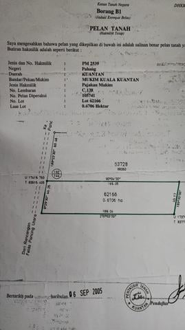 Tanah Kg Pasir Kemudi Jln Sg Lembing Kuantan 1