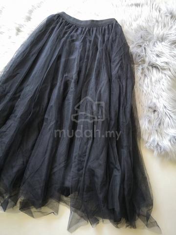 1 Set Ladies Dinner Party Gauze Long Dress Skirt - photo 6 of 6
