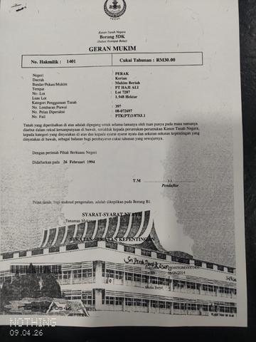 Tanah Pertanian Sawah Padi 1