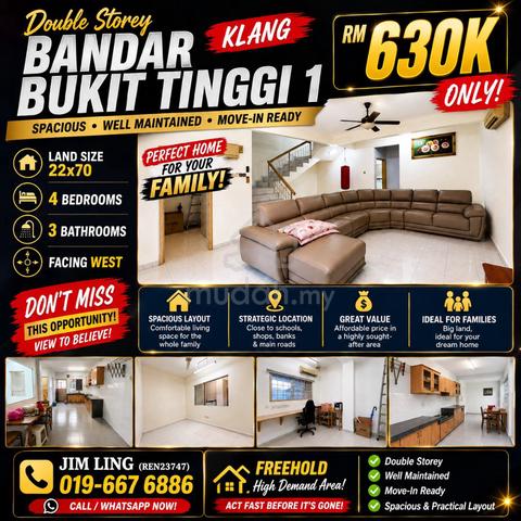 Double Storey Bandar Bukit Tinggi 1 Klang (End Lot) FOR SALE 1