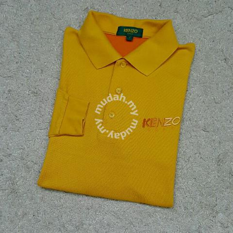 Kenzo Golf Orange Long Sleeve Polo T- Shirt - Clothes for sale in