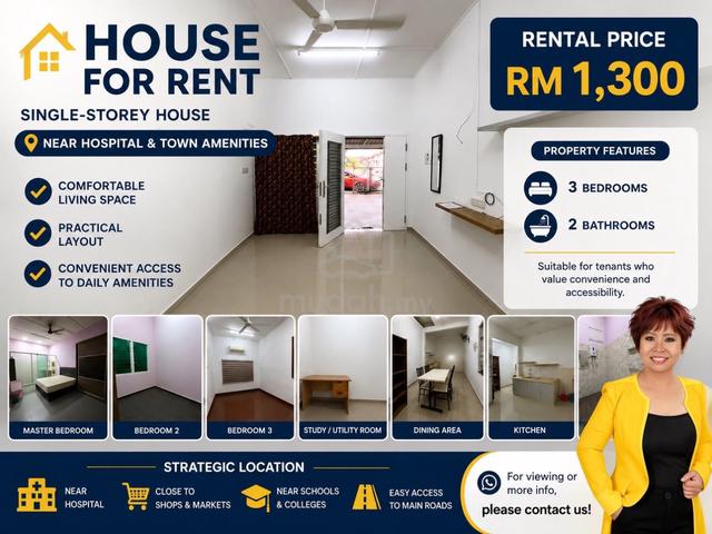 Single Storey House For Rent @ Town Area 1
