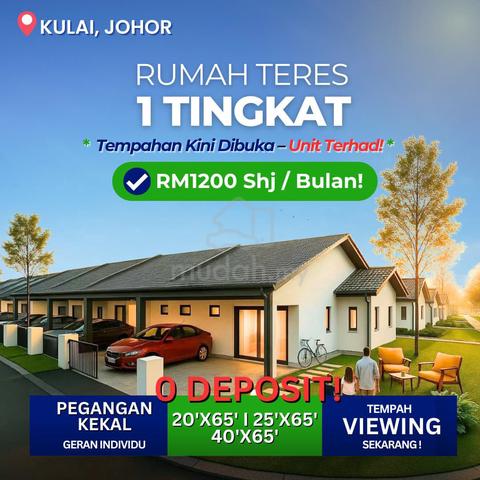 Cheapest Single Storey Terraced House In Kulai With 0% Down Payment 1