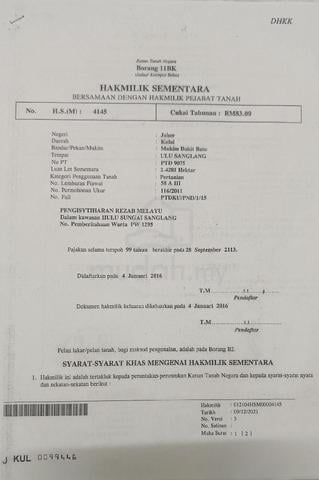 Tanah Kebun Untuk Dijual 1
