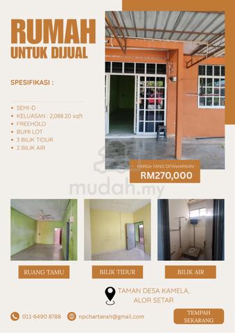 Rumah Untuk Dijual - Taman Desa Kamela , Kedah 1