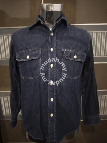Baju Kemeja Denim Uniqlo Lengan Panjang 