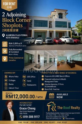 KK Alamesra Plaza Permai - 2 Adjoining Shop Ground Floor For RENT 1