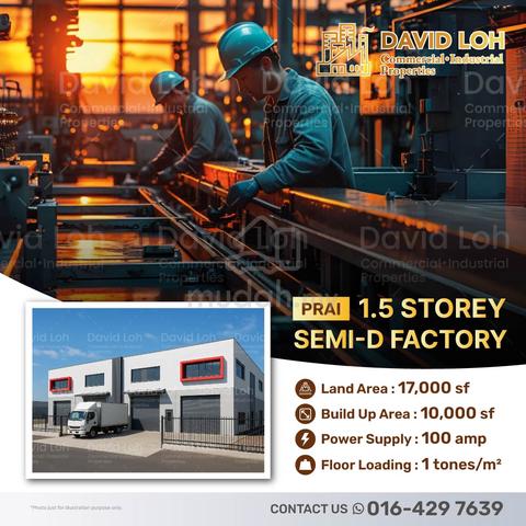 Prai 1.5 Storey Semi-Detached Factory For Rent 1