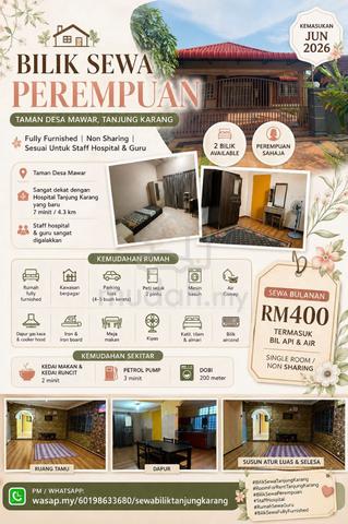 Bilik Sewa Taman Desa Mawar Tanjong Karang 1