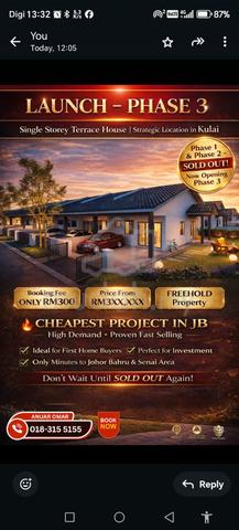 " 0 " CASH " 0 " CASH 1 TINGKAT TERRACE Kulai 1