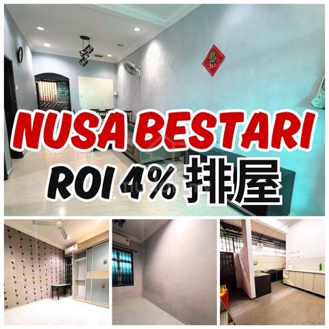 ROI 4% Nusa Bestari Unblocked Single Storey for sale🔥 1