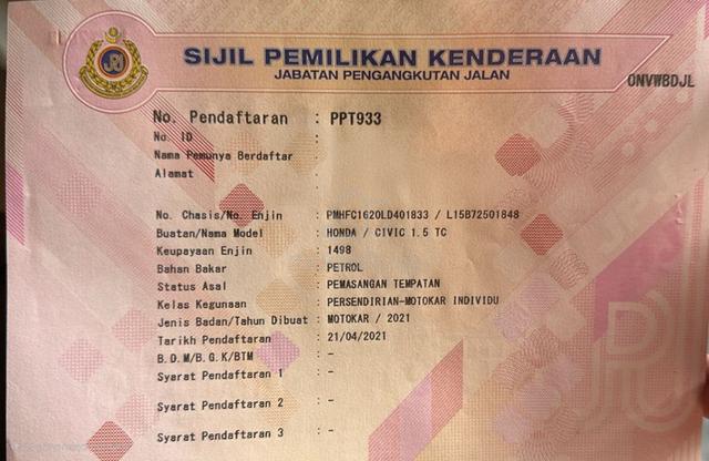 2021 Honda CIVIC 1.5 TC (A)1 owner service record - 4