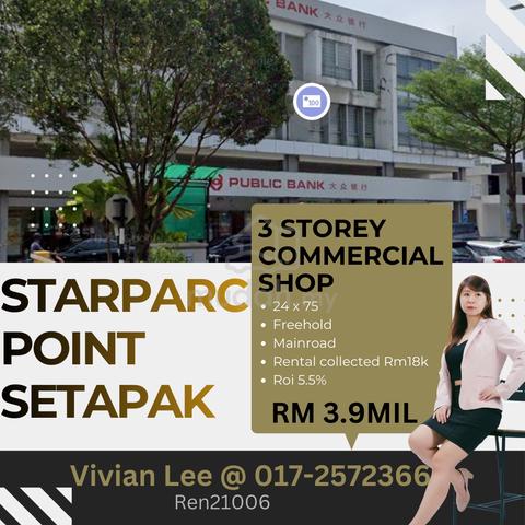 ROI 5.5%💘 Starparc Point 3 storey Shop 1