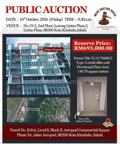 [Auction Sale] Aeropod Commercial Square Level 8 ~ Below Market Value 1
