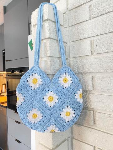 daisy flower  handmade bag  - photo 4 of 6