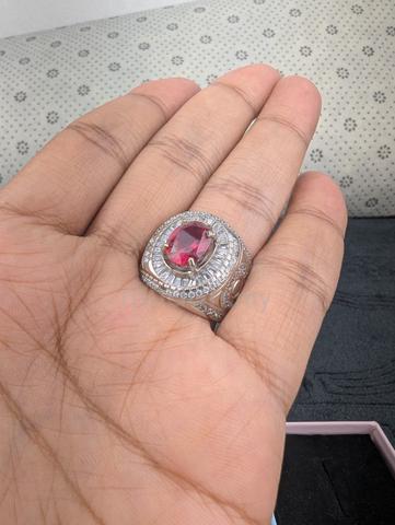 Cincin Permata Delima Siam Ring Micro Setting - photo 4 of 5