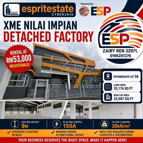 XME NILAI IMPIAN  DETACHED FACTORY For RENT 1