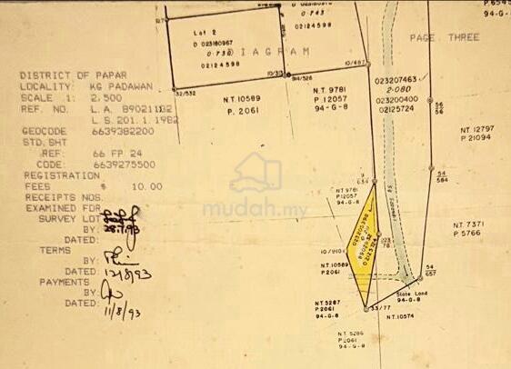 Tanah depan jalan besar, NT 0.52 acre|Papar|Kota kinabalu|Land 4