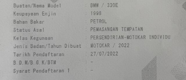 Full Serv Rec 2022 BMW 330e 2.0 M-Sport G30 - 3