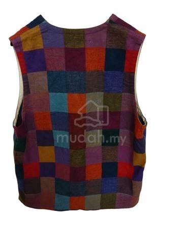 131.Spellbound Patchwork Checkered Vest Size 2 Mad - photo 5 of 6