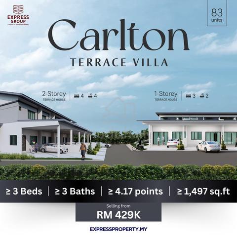 Brand New Single Storey Terrace at Carlton Villa, Senadin 1