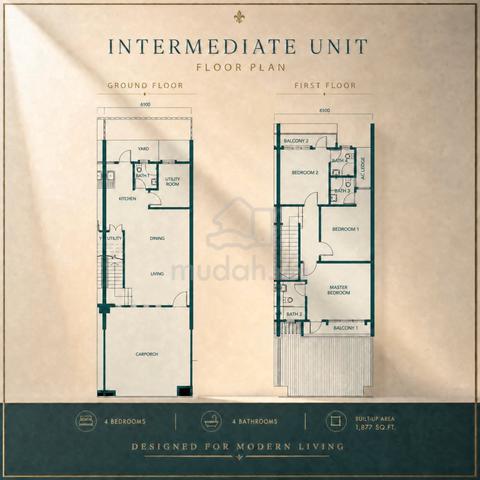 Parklane 2 / Sepanggar / Bare Unit / 1Sulaman / 1Borneo 1