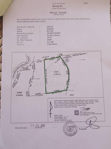 Tanah pertanian untuk dijual di Kulim, Kedah. 1