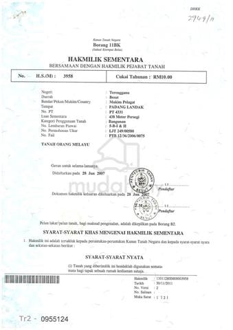 Tanah lot Padang Landak untuk di Jual 1