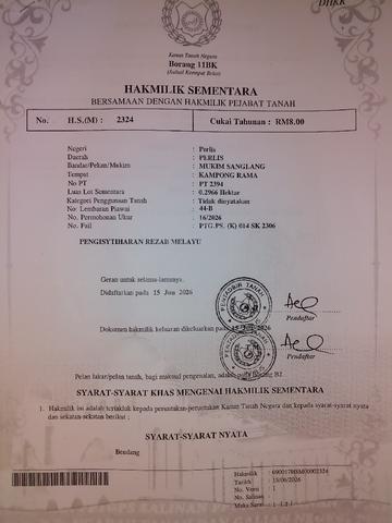 Tanah untuk dijual beserta rumah 1