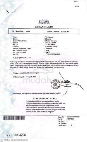 Lot Tanah Bunglow ,Mercang,Marang 3