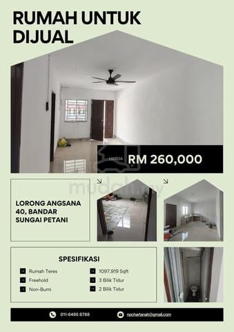 Rumah Untuk Dijual - Lorong Angsana 40, Sungai Petani 1
