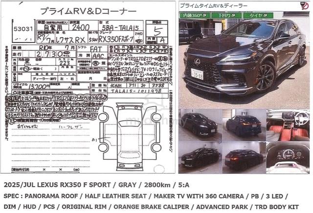 2025 Lexus RX350 2.4 F SPORT - TRD Bodykit - 5A - 3