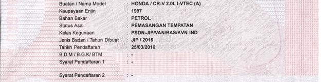 2016 Honda CR-V 2.0 4WD (A) 1THN WARANTY LOANKEDAI - 2