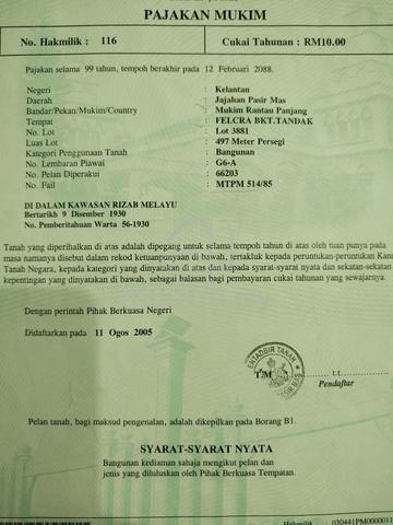 Tanah lot kediaman untuk dijual 1