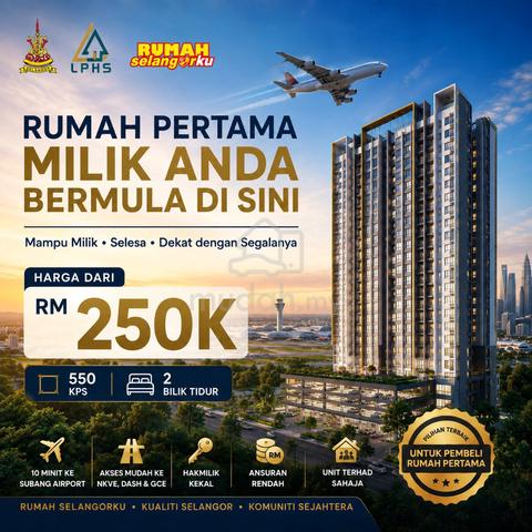 1st HOME 100% LOAN !  5 Min Subang Airport @ 2 R 2 CP - Link DASH KD 1