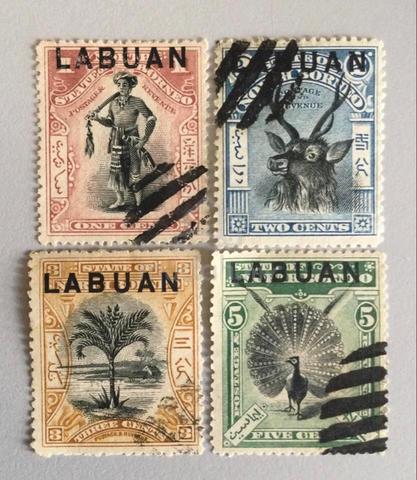 1897 North Borneo Overprinted Labuan Stamps - Hobby & Collectibles for ...