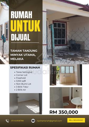 Rumah Untuk Dijual 😍🔥- Taman Tanjung Minyak Utama, Melaka 1