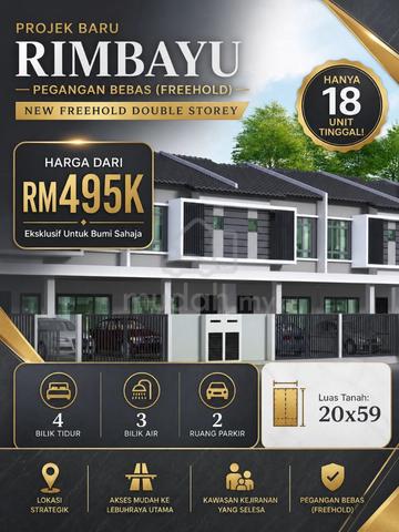 Rumah Teres 2 & 1 Tingkat / Semi D FREEHOLD Rizab Melayu 1