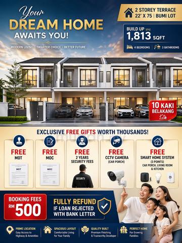 Rumah Besar, Harga Berbaloi – Sesuai Untuk Keluarga Bahagia🏡✅🔥 1