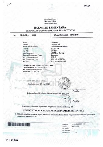 Tanah Kg Reka Jeli, Kelantan untuk diJual 2