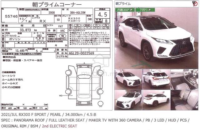2021 Lexus RX300 2.0 F SPORT - High Specs - 3
