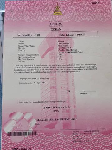 Tanah Freehold Rizab Melayu Jeram Selangor 4