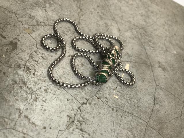 Custom Dragon Jade Pendant 925 Sterling Silver - photo 3 of 5