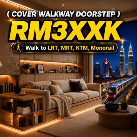CoverWalk KL Near Midvalley【 LRT/MRT/KTM 】Airbnb DUALKEY 2-3 Room !! 1