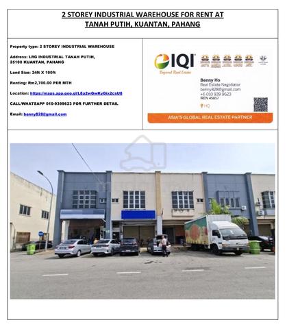 2 Storey Industrial Warehouse For Rent at Tanah Putih Kuantan Pahang 1