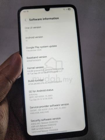 Samsung A05 6gb/128gb
Version 15
One UI version 7
 - photo 5 of 6
