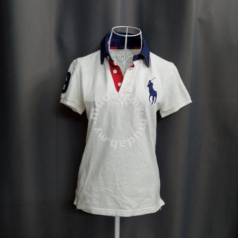 Ralph Lauren Blue Collar White Polo T 