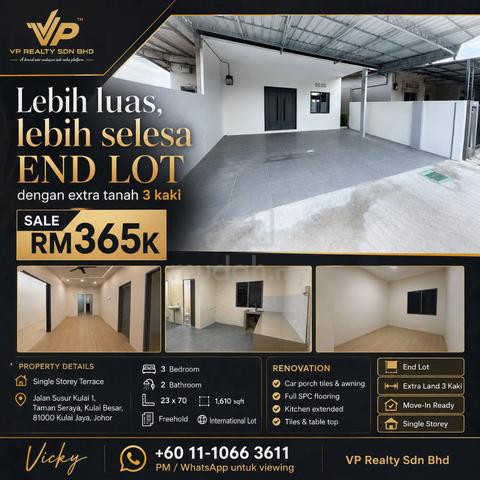 Taman Seraya Jalan Susur Kulai Single Storey Terrace House Kulai Jaya 1