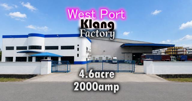 West Port Pulau Indah Port Klang 4.6acre Factory 2000amp & Loading Bay 1