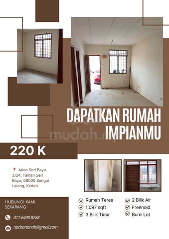 Rumah Untuk Dijual - Taman Seri Bayu, Sungai Lalang, Kedah 1